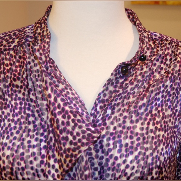 Australia Arthur Mendonca purple ruffle blouse - Picture 2 of 7